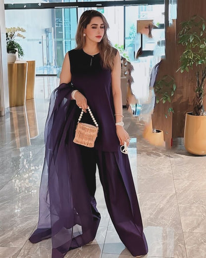 QF- ZAHRA PURPLE STITCH