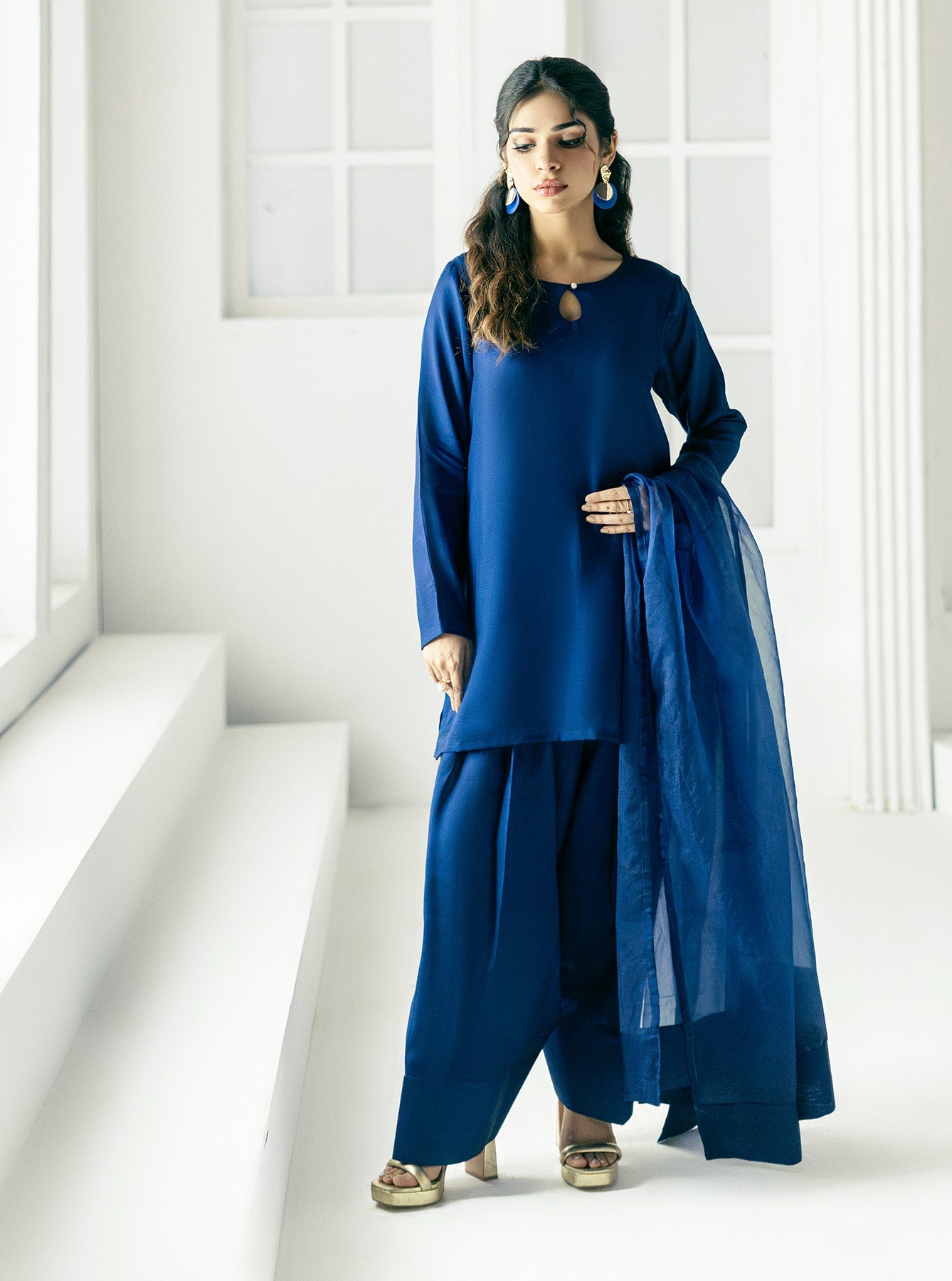 QF-ZAHRA NAVY BLUE STITCH