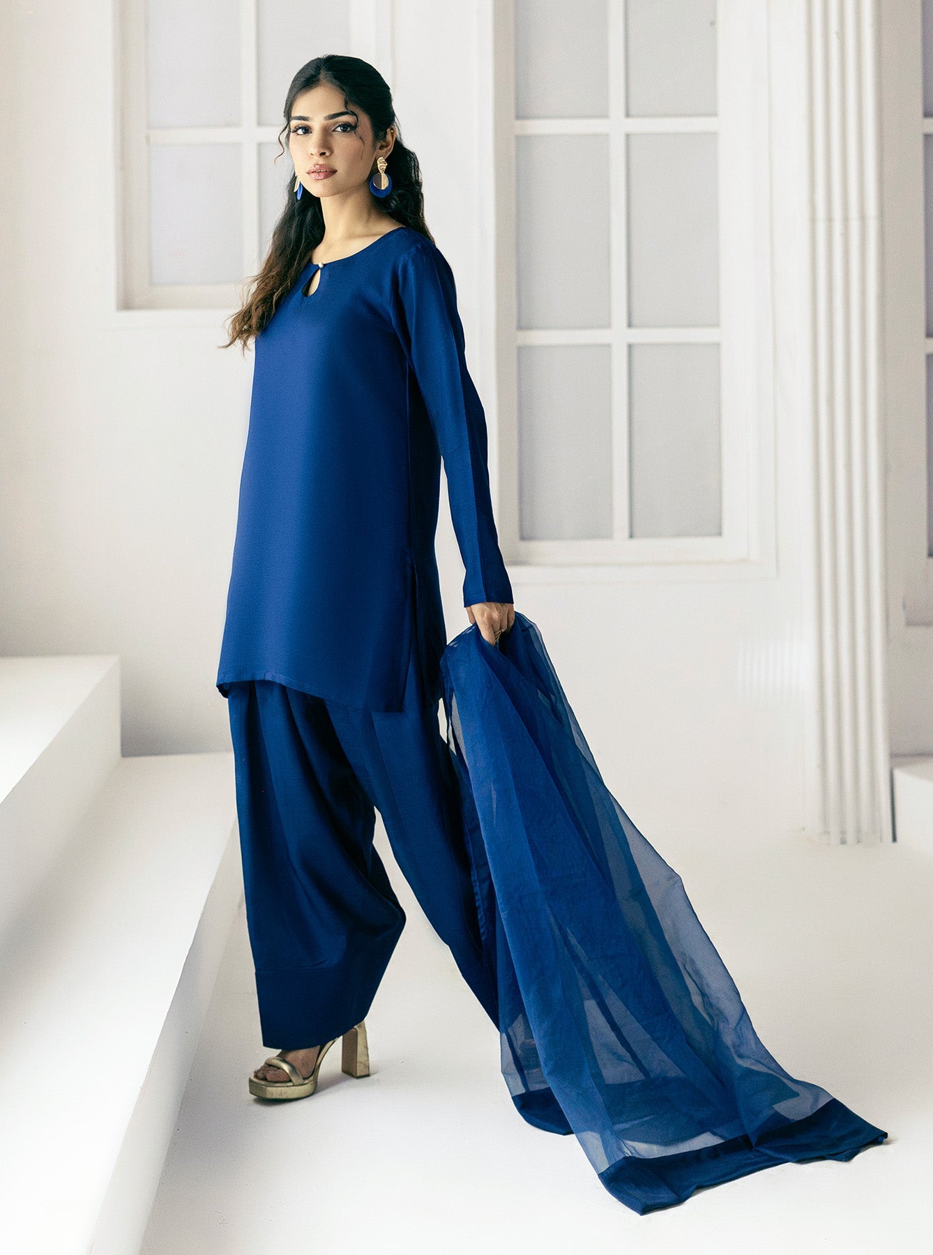 QF-ZAHRA NAVY BLUE STITCH