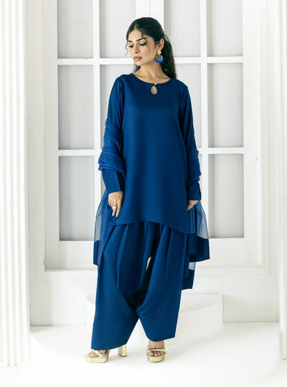 QF-ZAHRA NAVY BLUE STITCH