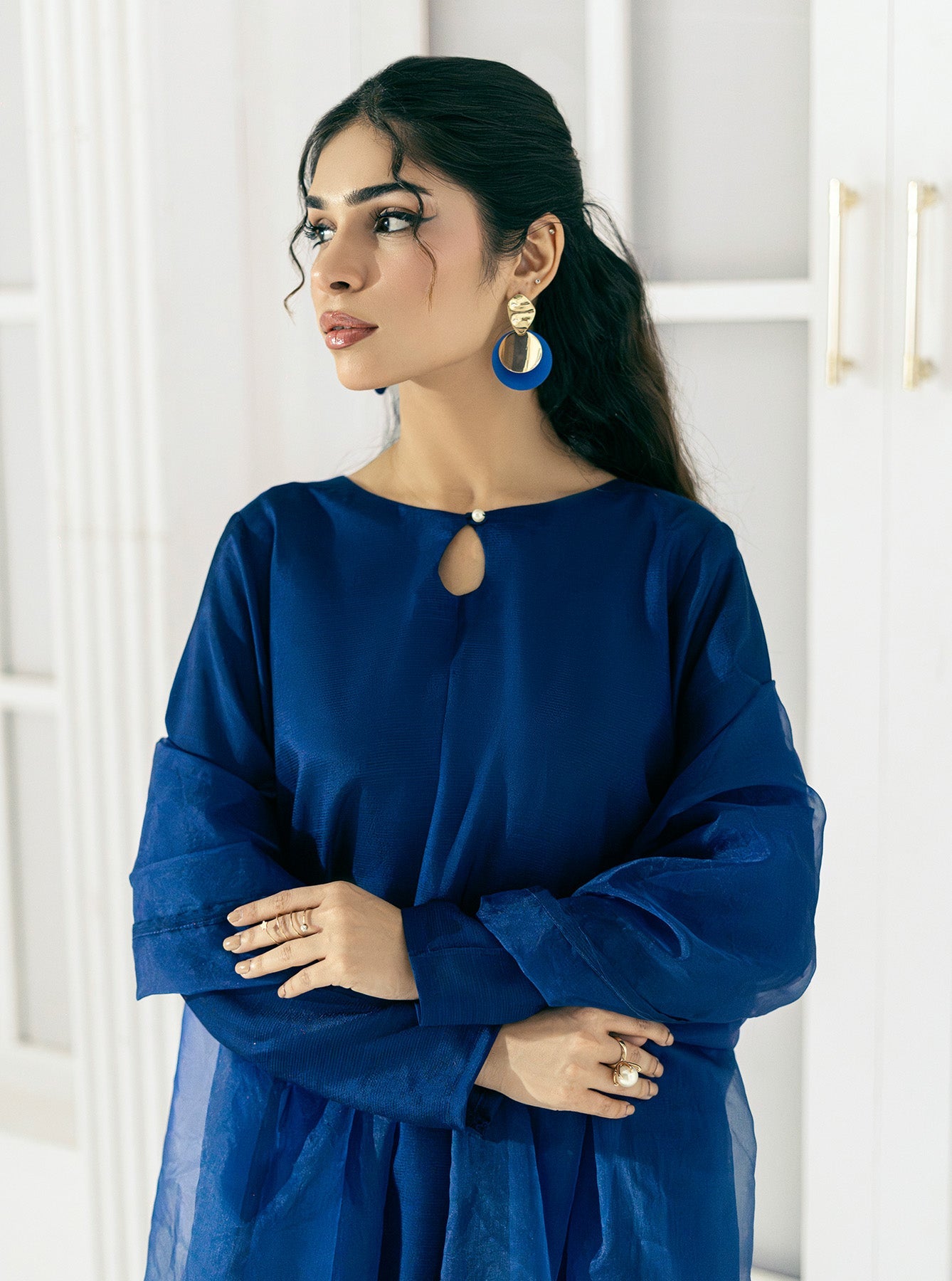 QF-ZAHRA NAVY BLUE STITCH