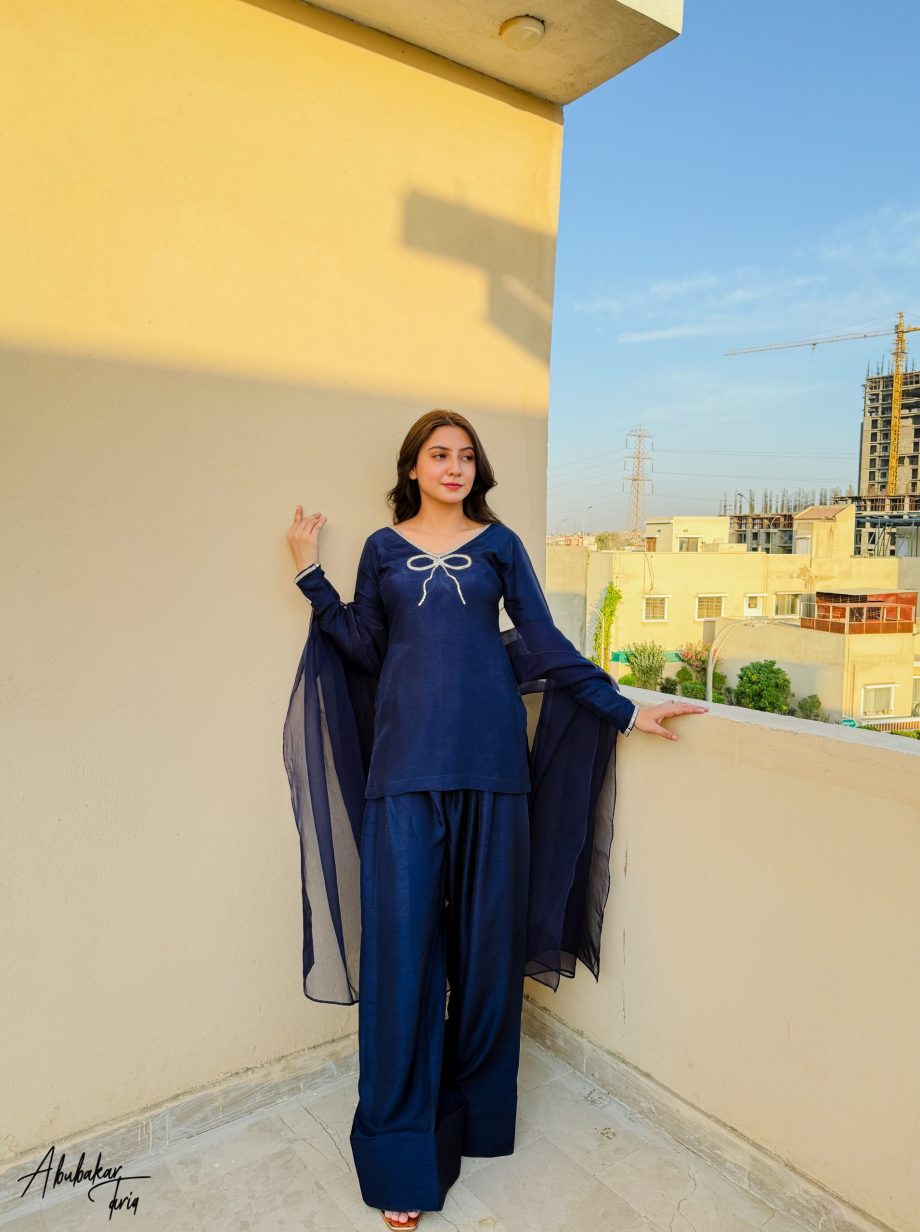 QAFLA COLLECTION  MARVI NAVY BLUE UNSTITCHED