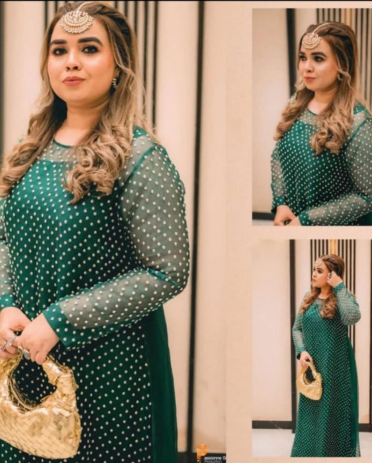 QAFLA COLLECTION MAHI GREEN UNSTITCHED
