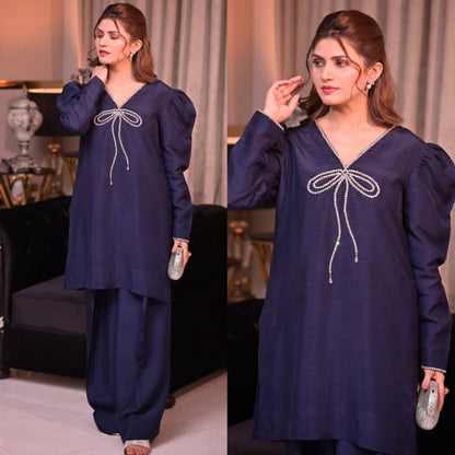 QAFLA COLLECTION MARVI NAVY BLUE UNSTITCHED