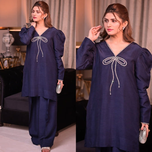 QAFLA COLLECTION MARVI NAVY BLUE UNSTITCHED