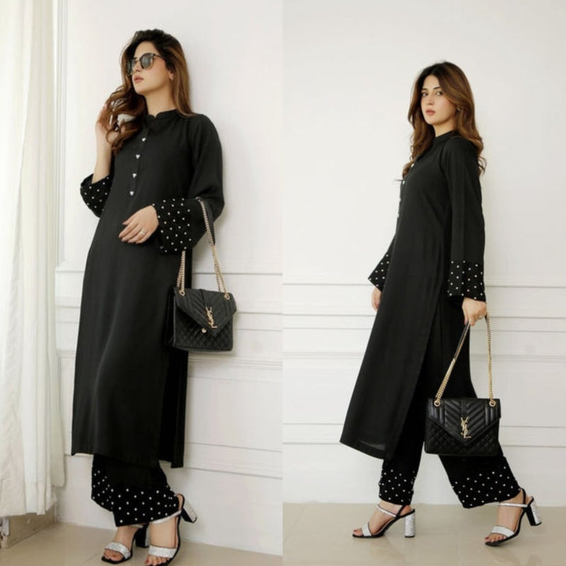 QF- ROOSO BLACK STITCH