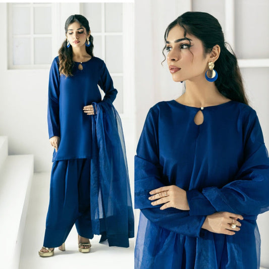 QF-ZAHRA NAVY BLUE STITCH