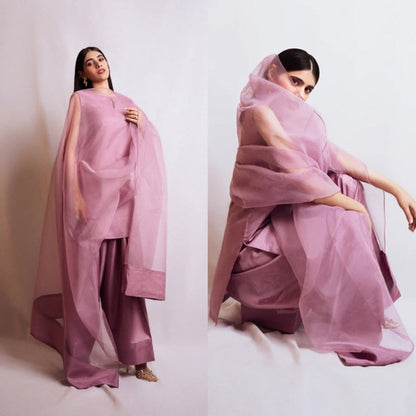 QF-  ZAHRA TEA PINK STITCH
