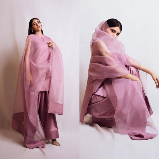 QF-  ZAHRA TEA PINK STITCH
