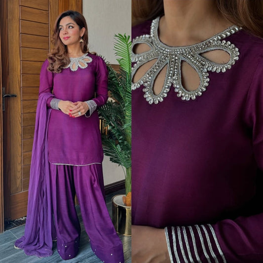 Qf- SIMI PURPLE STITCH