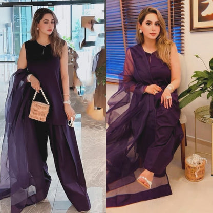 QF- ZAHRA PURPLE STITCH