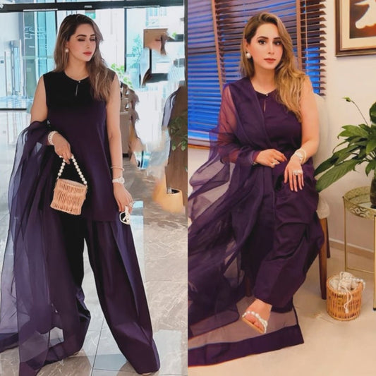 QF- ZAHRA PURPLE STITCH