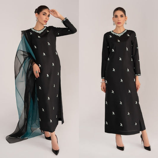 QAFLA COLLECTION SM-BLACK UNSTITCHED