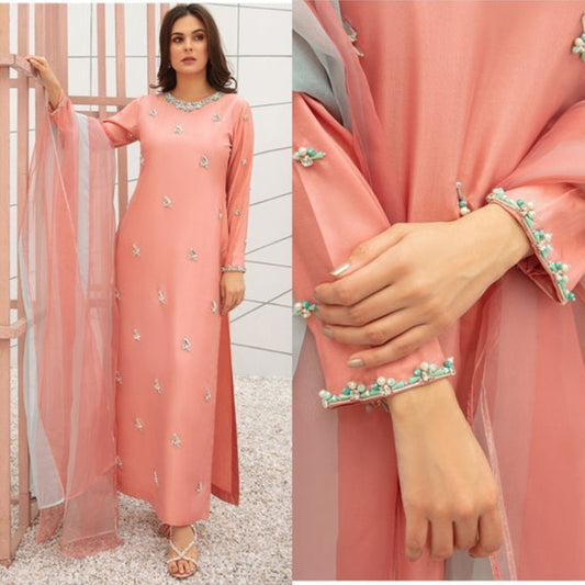 QAFLA COLLECTION SM PEACH UNSTITCHED
