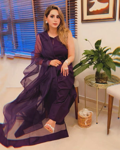 QF- ZAHRA PURPLE STITCH