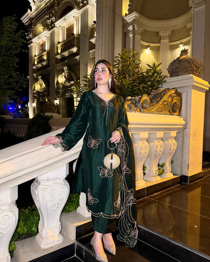 QF- TITLI BOTTEL GREEN STITCH