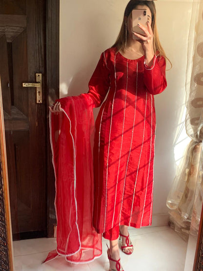 Qf- PREAL RED STITCH