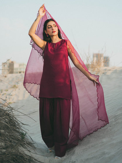 QF- ZAHRA MAHROON STITCH