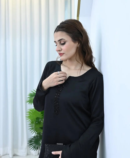 QAFLA COLLECTION BLACK AURA UNSTITCHED