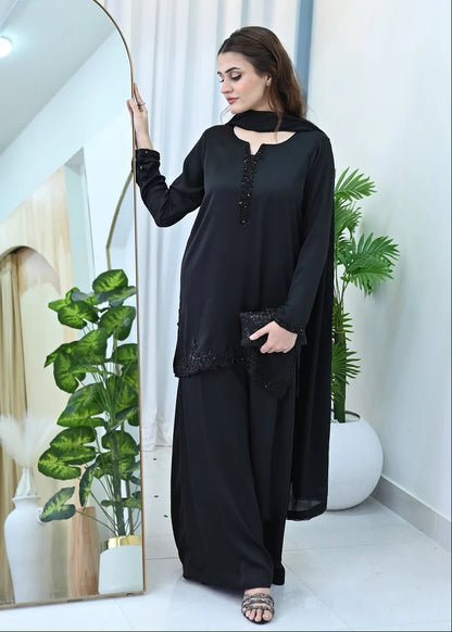 QAFLA COLLECTION BLACK AURA UNSTITCHED