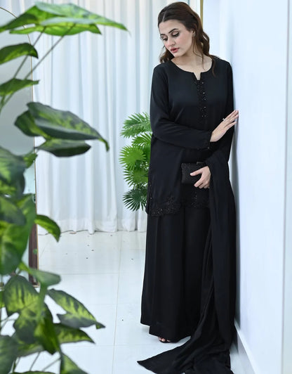 QAFLA COLLECTION BLACK AURA UNSTITCHED