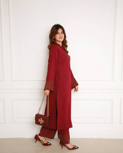 QF-ROSSO RED STITCH