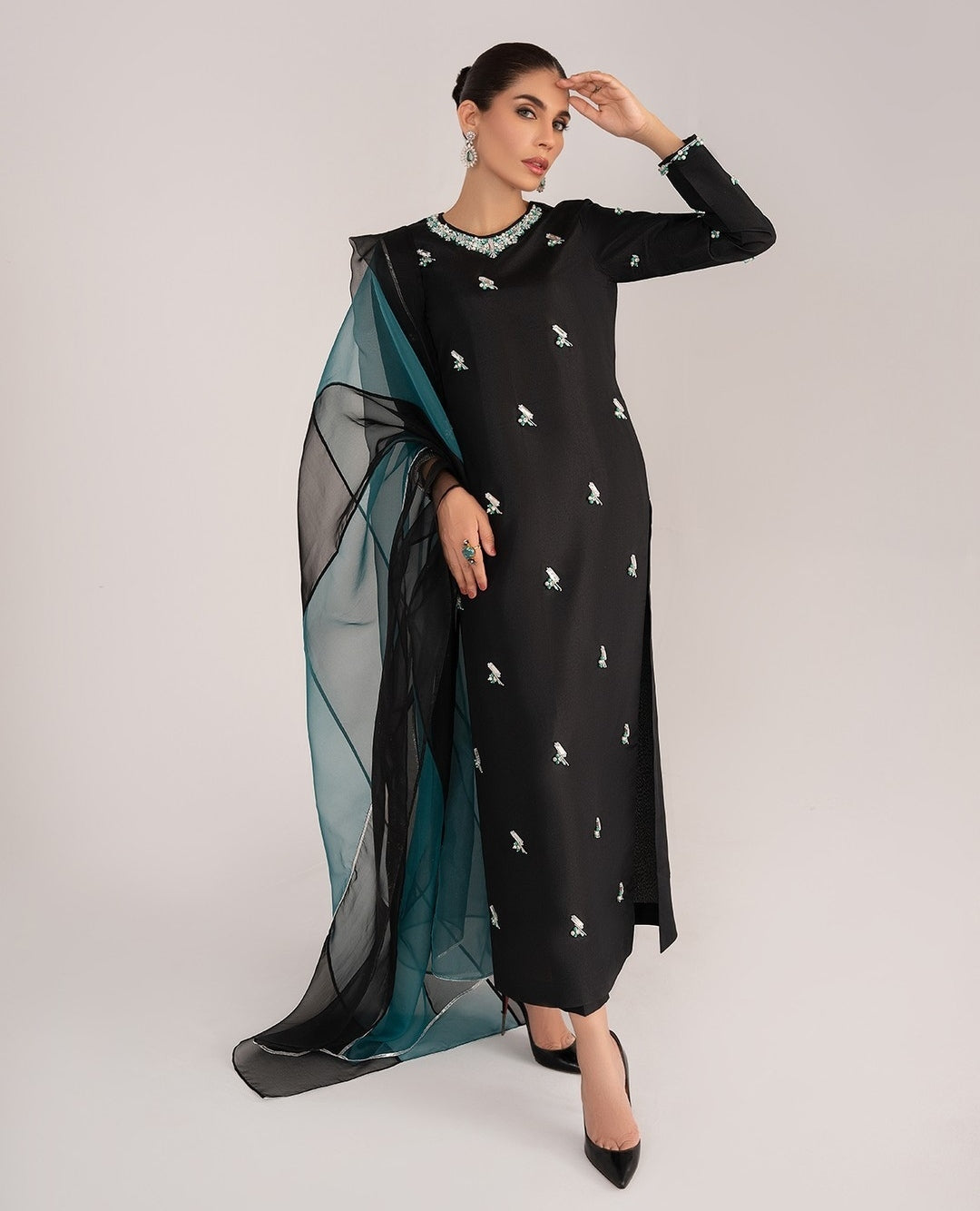 QAFLA COLLECTION SM-BLACK UNSTITCHED